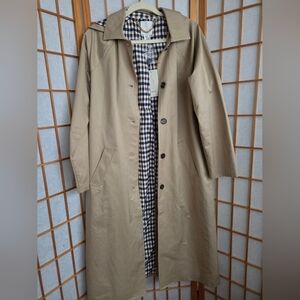 NWT Womens Joie Knee Length Hooded Camel Color Trench Coat Size Medium (8)